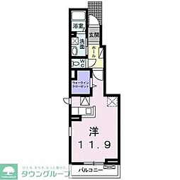 プリート ワンルームの間取図画像