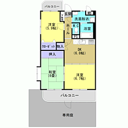 コーポラス21 3DKの間取図画像