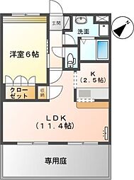 ロイヤルガーデン 1LDKの間取図画像