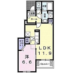 M'sヴァン・ヴェールA 1LDKの間取図画像