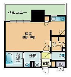 RJRプレシア吉塚駅前 1Kの間取図画像