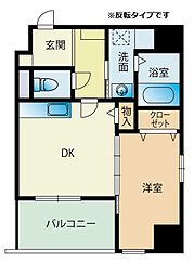 モダンパラッツォ九大医学部前 1DKの間取図画像