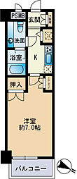 コンフォール高宮東 1Kの間取図画像