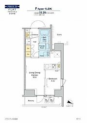 PROUDFLAT渋谷笹塚 1LDKの間取図画像