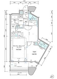 パークタワー勝どきサウス 1LDKの間取図画像