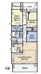 パークホームズ祖師谷ガーデンズコート 2SLDKの間取図画像