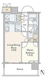 パークシティ武蔵小山ザタワー 1LDKの間取図画像