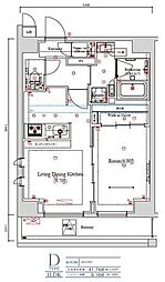 GALICIA武蔵小山 1LDKの間取図画像
