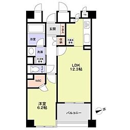 ルフェール世田谷三宿 1LDKの間取図画像