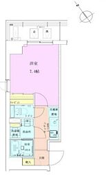 RBM恵比寿レジデンス壱番館 1Kの間取図画像