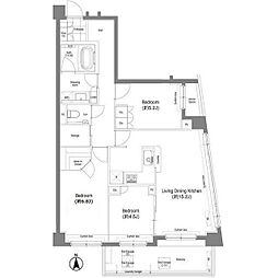 戸越銀座プレイス 3LDKの間取図画像