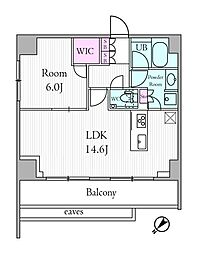アーバンパークグラン代官山 1LDKの間取図画像