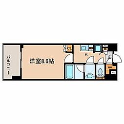 クオリア南麻布 1Kの間取図画像