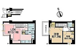 OPENRESIDENCE島津山 2LDKの間取図画像