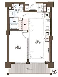 イクサージュ目黒 1LDKの間取図画像
