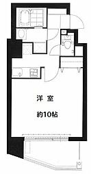 レジーナエビス 1Kの間取図画像