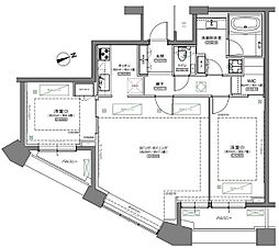 中目黒アトラスタワー 2LDKの間取図画像