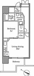 レジディア中延 1LDKの間取図画像