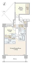 パークコート一番町 2LDKの間取図画像