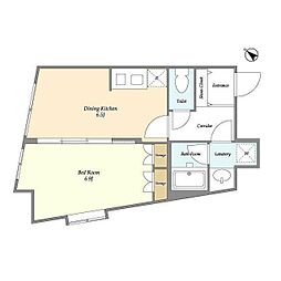 COMFORIA池尻 1DKの間取図画像