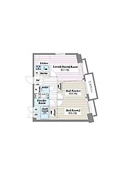 アメニティ55 2LDKの間取図画像