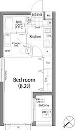 ラ・プレス神宮前 1Kの間取図画像