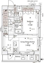 ガリシア御殿山 1LDKの間取図画像