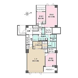 ザ・ハウス南麻布 3LDKの間取図画像