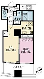 ザ・パークハウス西新宿タワー60 1LDKの間取図画像