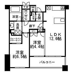 オーベル代々木上原 2LDKの間取図画像