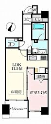 D'クラディア目黒本町 1LDKの間取図画像