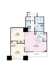 ライオンズ四谷タワーゲート 2LDKの間取図画像