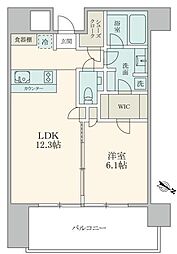 ザ六本木東京クラブレジデンス 1LDKの間取図画像