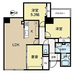 ベルシャトゥ都島友渕町2番館 3LDKの間取図画像