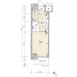 ルーブル文京音羽 1Kの間取図画像