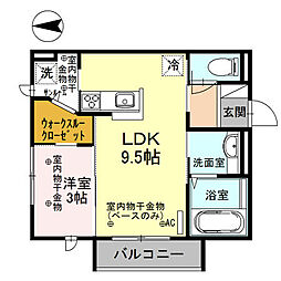 カサベルデ8 1LDKの間取図画像
