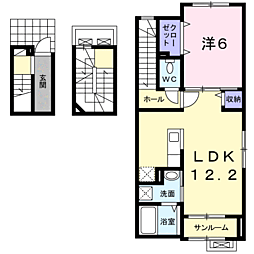 ビバーチェ 1LDKの間取図画像
