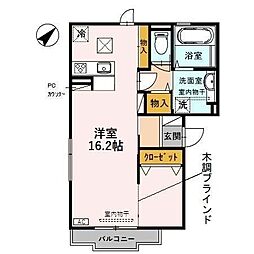 マリーナ ワンルームの間取図画像
