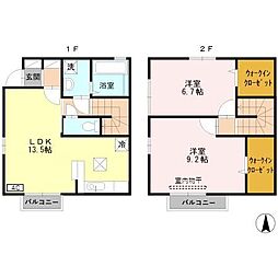 ウイットナナ 2LDKの間取図画像