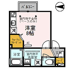 Campagne ワンルームの間取図画像