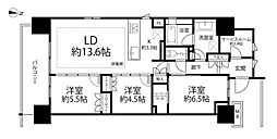 猿江恩賜公園レジデンス 3SLDKの間取図画像