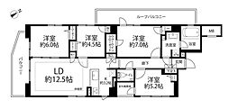 ディークラディア平井ルミナージュ 4LDKの間取図画像