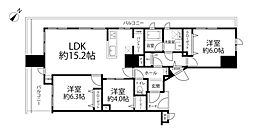 ロワール横濱関内 3LDKの間取図画像