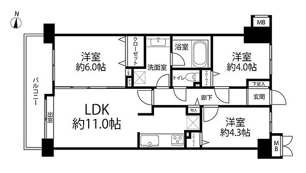 間取りを拡大表示