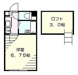 ロッシェル上鶴間本町第5 1Kの間取図画像