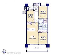 レーベンハイム鎌倉マナーハウス 3LDKの間取図画像