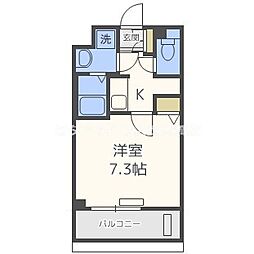 プレサンス谷町リーベ 1Kの間取図画像