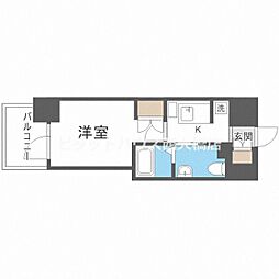 アメニティ心斎橋イースト 1Kの間取図画像