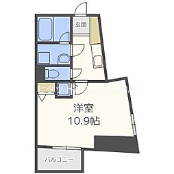 レジデンス本町 1Kの間取図画像