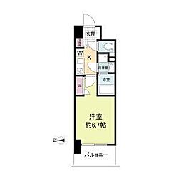 セレニテ心斎橋グランデ 1Kの間取図画像